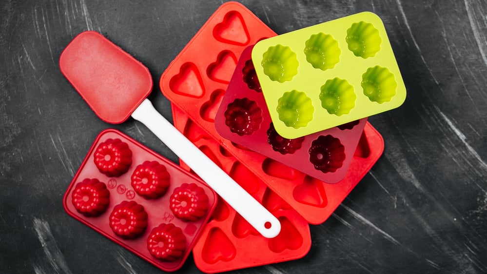 Gummy bear molds in red and yellow