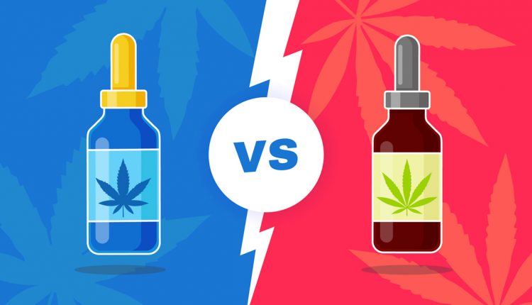 Illustration of Hemp CBD Derived Vs Marijuana Derived CBD