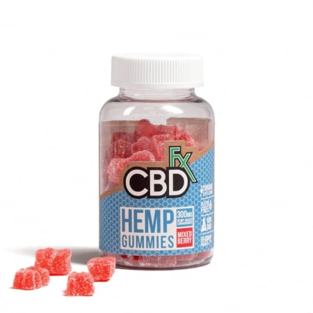 CBDfx gummies in a white background