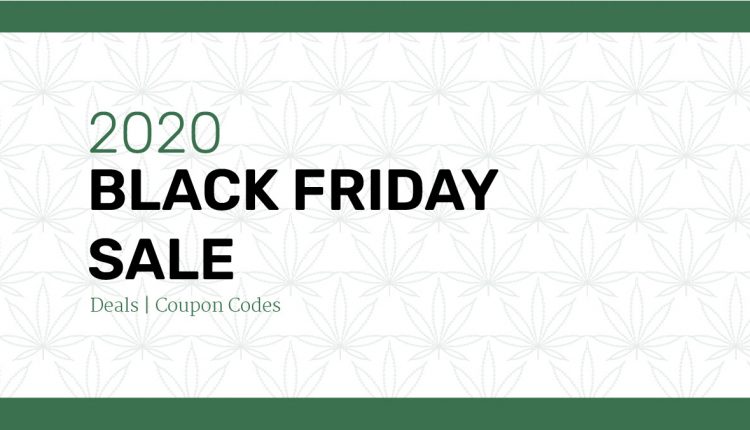 2020 weednews black friday banner on decorative background