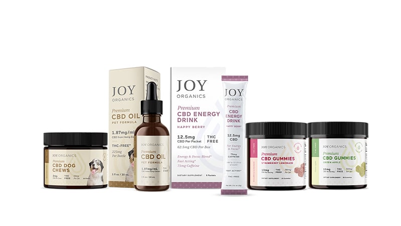 joy organics cbd additional products on white background 2020