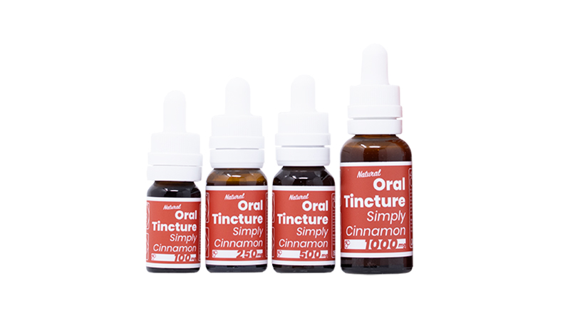 4 corners cbd oils on white background