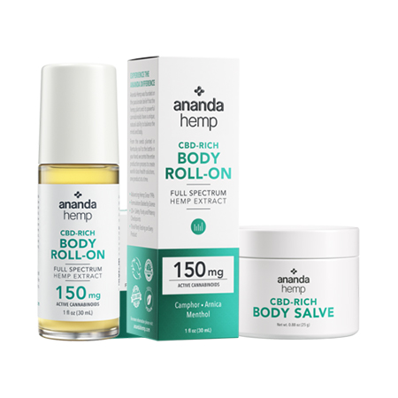 Ananda Hemp CBD Topicals on white background