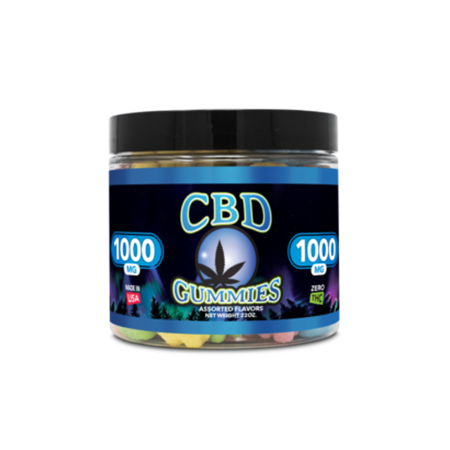 blue moon hemps cbd gummies on white background