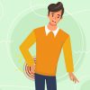 Illustration of Man with Lower Back Pain