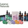 lazarus naturals cbd products on white background
