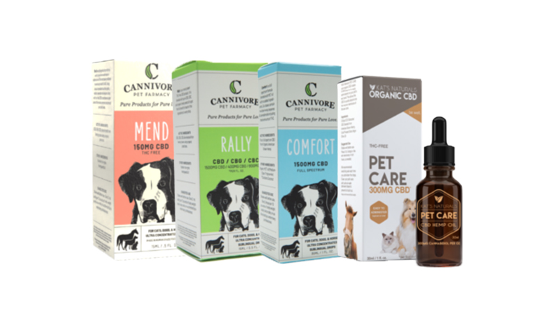 kats naturals CBD pet products on white background