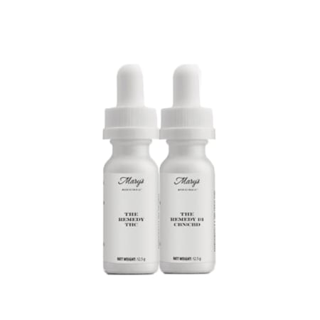 marys naturals cbd tincture oils on white background