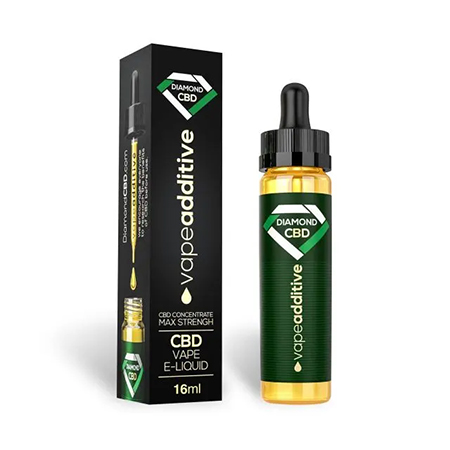 Diamond CBD vape juice on white background