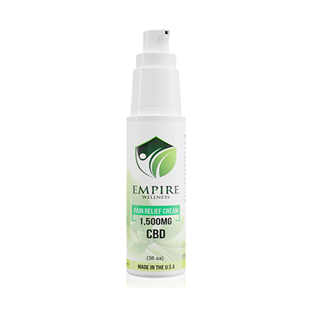 CBD Pain Relief Cream by Empire Wellness on white background