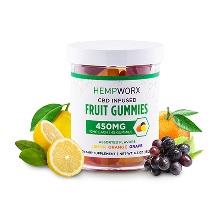 HempWorx CBD Edible on white background