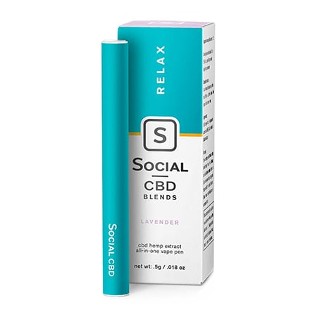 Social CBD Vape Pen on white background