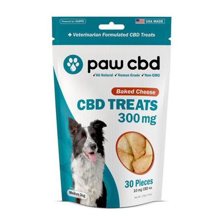 cbdMD dog treat on white background