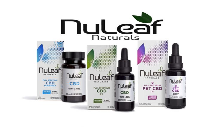 Nuleaf Naturals Products on white background