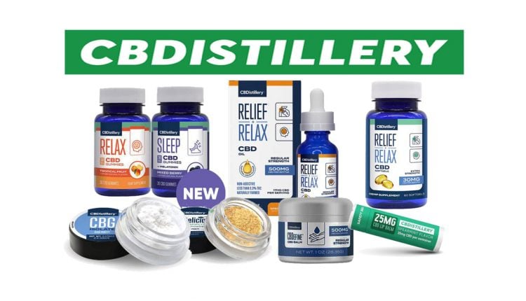 CBDistillery Products on white background