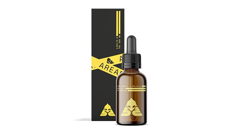 Area 52 Delta 8 THC Tincture - 1200mg vanilla flavor