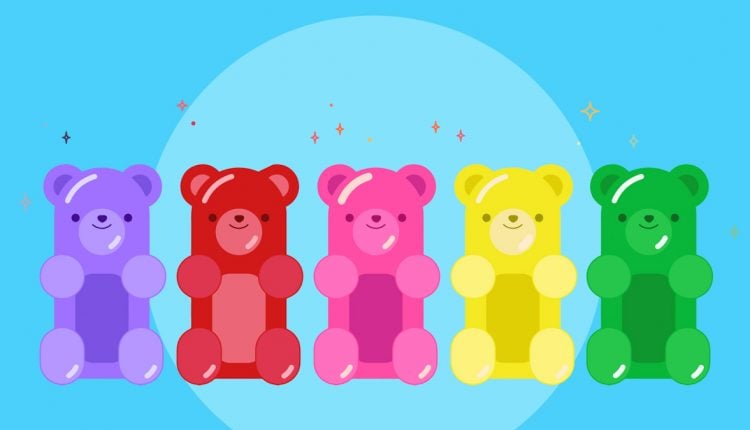 Illustration of gummies bear candies